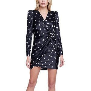 L'AGENCE CLARICE PRINTED MINI WRAP DRESS, brand new with tags